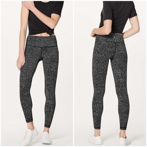 Lululemon Wunder Under Hi-Rise Tight Full-On Luxtreme 28" Soundwave White Black